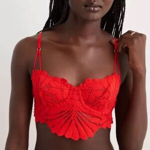Aerie ‘Show off unlined lace bra’ in Holiday Red